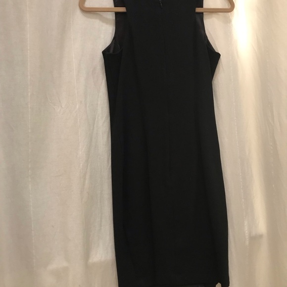 Black leather panel sheath dress size small - Picture 3 of 4